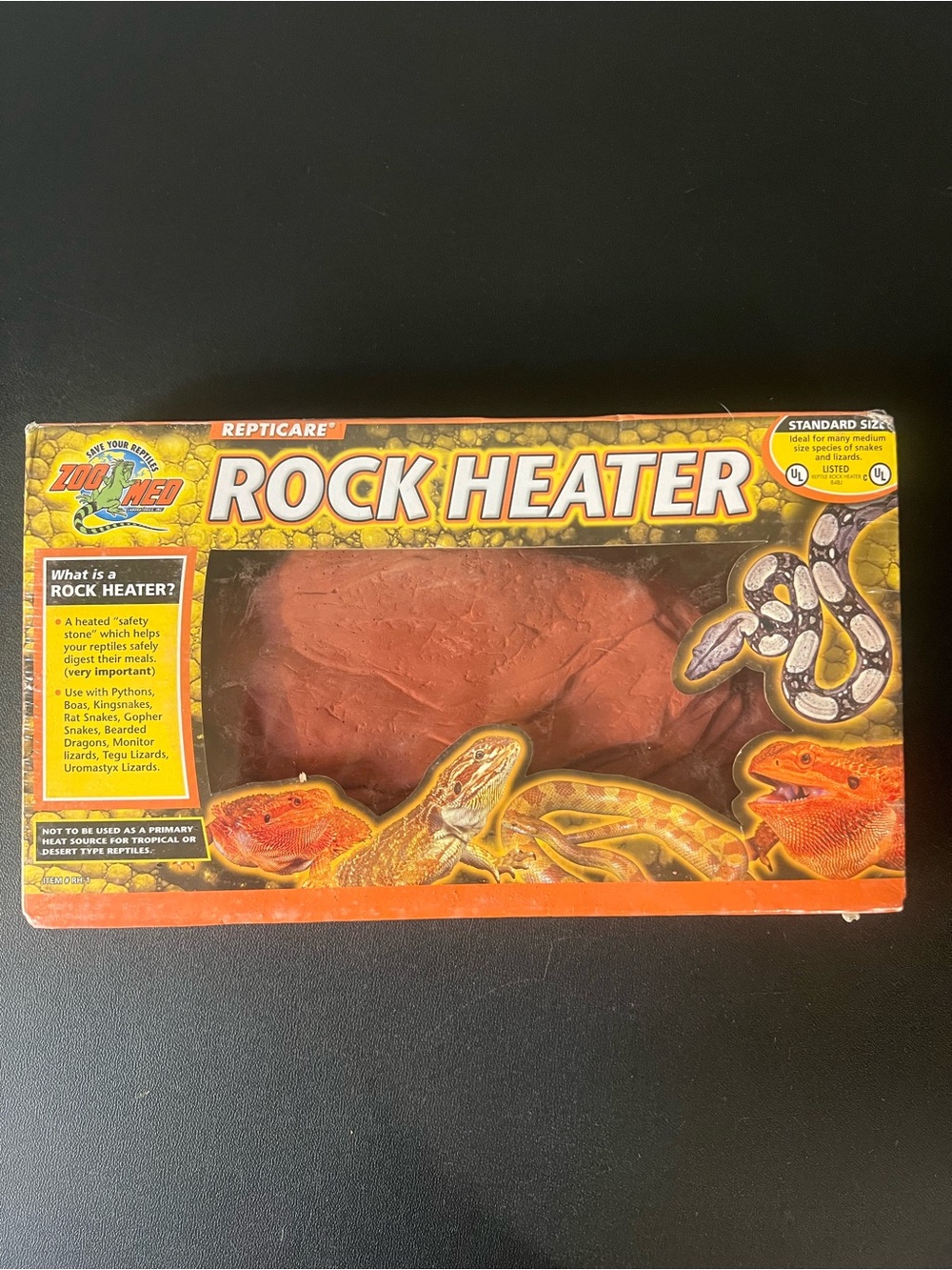 Zoo Med: ReptiCare - Rock Heater - UL Listed Standard Medium Size - New Sealed